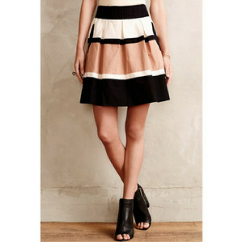 NEW Anthropologie HD Paris Veldt Stripe Skirt